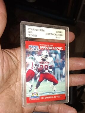 1990 Pro Set Eric Dickerson Pro Bowl Football Card - Acu+Card 8-MT